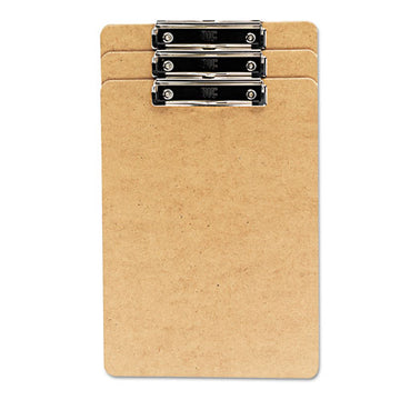 Universal® Hardboard Clipboard, 1-2" Capacity, Holds 8 1-2w X 14h, Brown, 3-pack freeshipping - TVN Wholesale